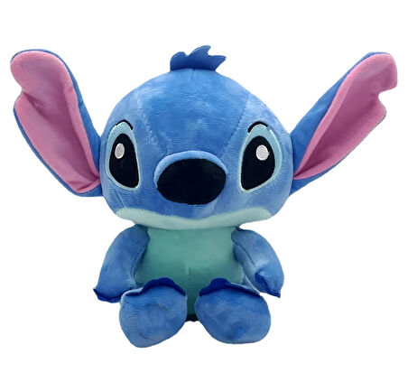 İthal Yumuşak Kadife Kumaş Lilo & Stitch Stiç Anime Figür Peluş Oyuncak Uyku & Oyun Arkadaşı 22 cm.