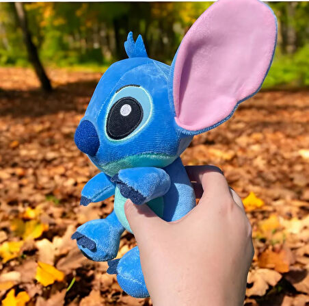 İthal Yumuşak Kadife Kumaş Lilo & Stitch Stiç Anime Figür Peluş Oyuncak Uyku & Oyun Arkadaşı 22 cm.