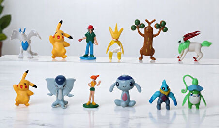 Pokemon Go Plus Anime Versiyon Pikachu 12li Aksiyon Figür Oyuncak Oyun Koleksiyon Seti 57958