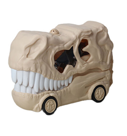 Dinosaur Tracks T-Rex Dinozor Kafalı Işıklı Kükreme Sesli Kamyon & 6'li Dinozor Oyuncak Araba Seti 1