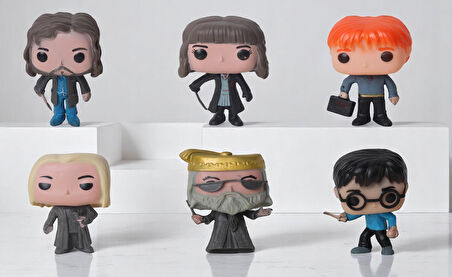 Harry Potter Pop Stil Sirius Black Hermione Granger L. Malfoy A. Dumbledore Ron Weasley  6lı Oyuncak
