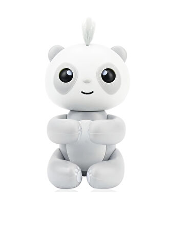 Dokunma Refleksli İnteraktif Elektronik Parmak Panda Oyuncak Akıllı Bebek Panda Gelişim Oyuncağı Gri
