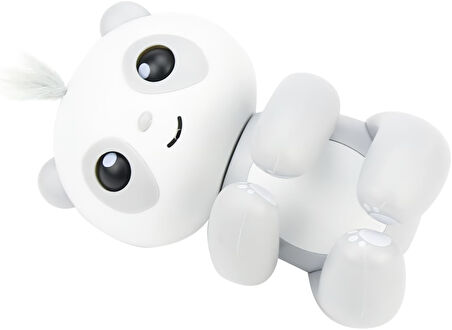 Dokunma Refleksli İnteraktif Elektronik Parmak Panda Oyuncak Akıllı Bebek Panda Gelişim Oyuncağı Gri