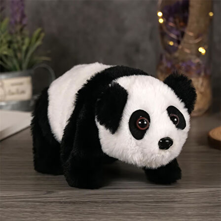 İthal Kumaş Sevimli Gerçek Görünümlü Panda Peluş Oyuncak Uyku & Oyun Arkadaşı 18 cm.
