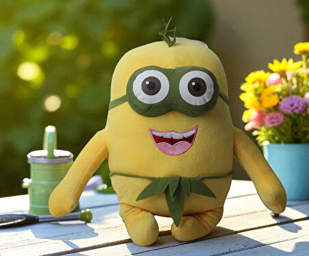 Despicable Me Minion Çılgın Hırsızlar Tatilde Karakter Figür Peluş Oyuncak Uyku Oyun Arkadaşı 35 cm2