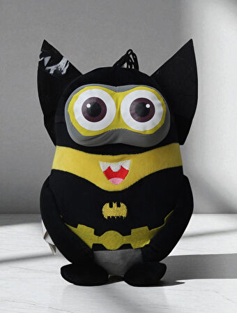 Despicable Me Minions Çılgın Hırsızlar Batman Versiyon Peluş Oyuncak Uyku & Oyun Arkadaşı 30 cm.