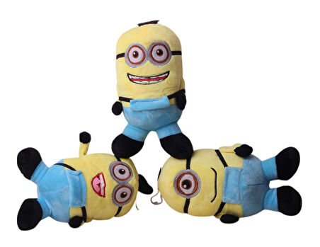 Despicable Me Minions Çılgın Hırsızlar Stuart Dave Bob 3’lü Peluş Oyuncak Uyku & Oyun Arkadaşı