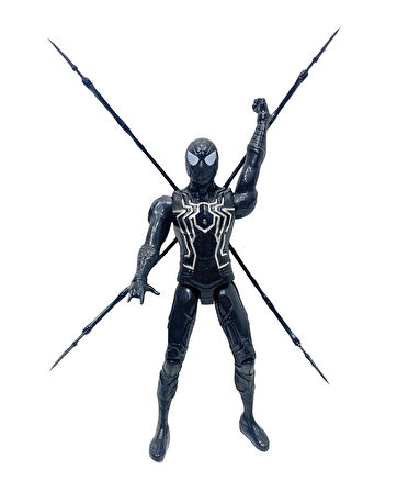 Avengers Yenilmezler Eklemli Black Spiderman Figür Oyuncak 15 cm – Hareketli Eklemli Karakter