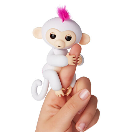 Fingerlings İnteraktif Bebek Maymun – Dokunmatik Refleksli Işıklı ve Sesli Geliştirici Oyuncak Beyaz