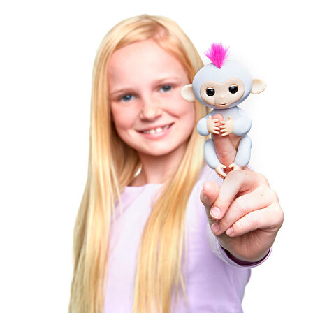 Fingerlings İnteraktif Bebek Maymun – Dokunmatik Refleksli Işıklı ve Sesli Geliştirici Oyuncak Beyaz