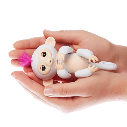 Fingerlings İnteraktif Bebek Maymun – Dokunmatik Refleksli Işıklı ve Sesli Geliştirici Oyuncak Beyaz