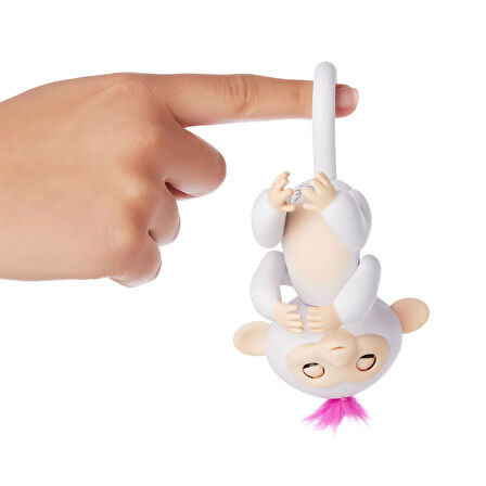 Fingerlings İnteraktif Bebek Maymun – Dokunmatik Refleksli Işıklı ve Sesli Geliştirici Oyuncak Beyaz