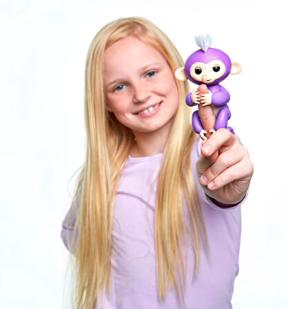 Fingerlings İnteraktif Bebek Maymun – Dokunmatik Refleksli Işıklı ve Sesli Geliştirici Oyuncak Lila
