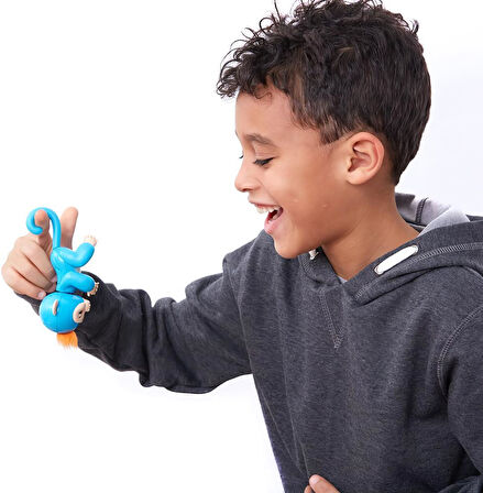 Fingerlings İnteraktif Bebek Maymun – Dokunmatik Refleksli Işıklı ve Sesli Geliştirici Oyuncak Mavi