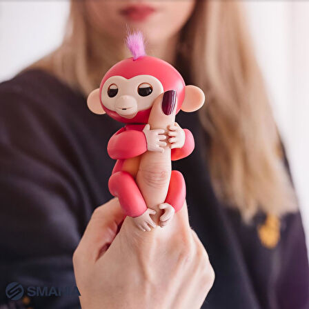 Fingerlings İnteraktif Bebek Maymun – Dokunmatik Refleksli Işıklı ve Sesli Geliştirici Oyuncak Pembe