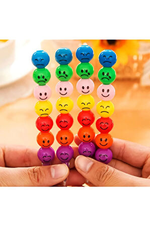 20 Adet Eğlenceli Emoji Yumurtlayan Renkli Boya Kalemi  Karne Hediyesi – Öğrenciye Hediye Kalem Seti