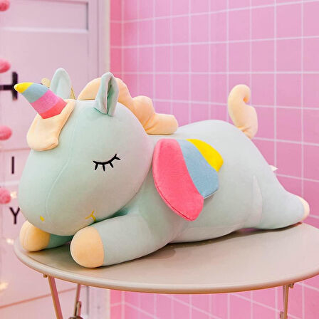 İthal Kumaş Gökkuşağı Kanatlı Unicorn Peluş Oyuncak 27 cm Yumuşak Oyun ve Uyku Arkadaşı Çeşitleri