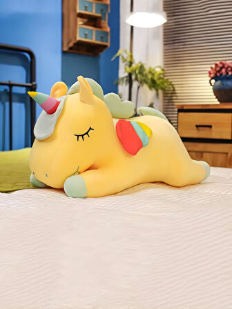 İthal Kumaş Gökkuşağı Kanatlı Unicorn Peluş Oyuncak 27 cm Yumuşak Oyun ve Uyku Arkadaşı Çeşitleri