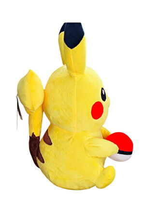 Pokemon Pikachu Peluş Oyuncak 40 cm Büyük Boy Poketoplu Yumuşak Kadife Peluş Oyun & Uyku Arkadaşı 