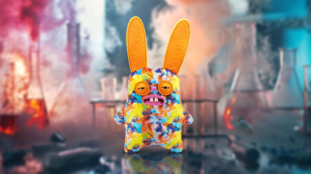 Laboratory Misfits Dişli Sevimli Peluş Oyuncak 23 cm Eğlenceli Koleksiyon Oyun Arkadaşı Rabid Rabbit