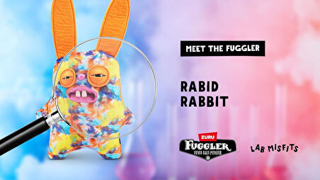 Laboratory Misfits Dişli Sevimli Peluş Oyuncak 23 cm Eğlenceli Koleksiyon Oyun Arkadaşı Rabid Rabbit