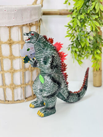 Gerçek Görünümlü Özel Dokulu Kükreyen Işıklı Godzilla & Kong Giant Godzilla Ejderha Figür Oyuncak Y