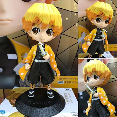 Demon Slayer Kimetsu no Yaiba Zenitsu Agatsuma Anime Karakter Figür Oyuncak Koleksiyonluk Biblo 15cm