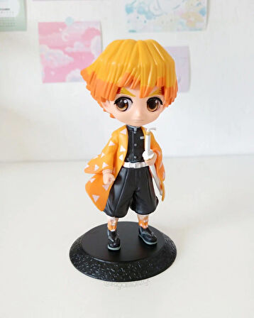 Demon Slayer Kimetsu no Yaiba Zenitsu Agatsuma Anime Karakter Figür Oyuncak Koleksiyonluk Biblo 15cm