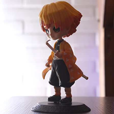 Demon Slayer Kimetsu no Yaiba Zenitsu Agatsuma Anime Karakter Figür Oyuncak Koleksiyonluk Biblo 15cm