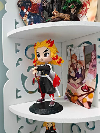 Demon Slayer Kimetsu no Yaiba Kyōjurō Rengoku Anime Karakter Figür Oyuncak Koleksiyonluk Biblo 15 cm
