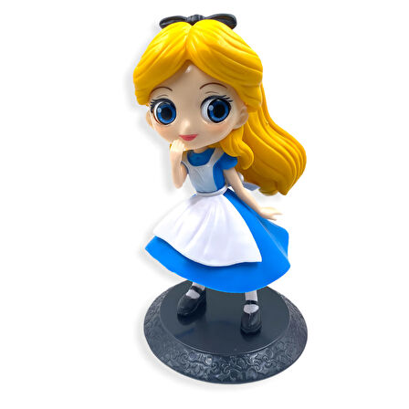 Harikalar Diyarında Alice Anime Karakter Figür Oyuncak Dekoratif Biblo Bebek 15 cm. Genç Odası Süsü