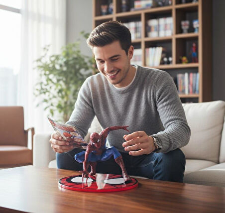 Marvel Avengers Yenilmezler Spiderman Özel Stantlı Oyuncak Figür Karakter Masaüstü Biblo Hediye Seti