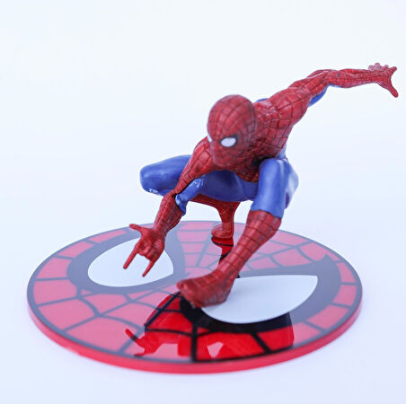 Marvel Avengers Yenilmezler Spiderman Özel Stantlı Oyuncak Figür Karakter Masaüstü Biblo Hediye Seti