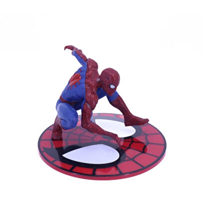 Marvel Avengers Yenilmezler Spiderman Özel Stantlı Oyuncak Figür Karakter Masaüstü Biblo Hediye Seti