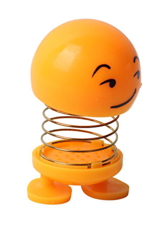 Çok Bilmiş Ukala Emoji Smile Zıp Zıp Kafa 8 cm Araba Torpido & Pasta Süsü Masaüstü Dekoratif Figür