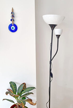 Lüks Makrome Hasır İşlemeli Büyük Nazar Boncuğu Duvar ve Kapı Süsü Dekoratif Ev Ofis Hediyesi Mdl: 1