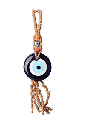 Lüks Makrome Hasır İşlemeli Büyük Nazar Boncuğu Duvar ve Kapı Süsü Dekoratif Ev Ofis Hediyesi Mdl: 2