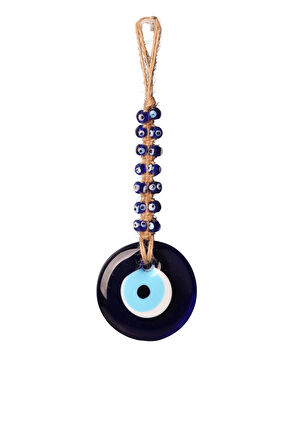 Lüks Makrome Hasır İşlemeli Büyük Nazar Boncuğu Duvar ve Kapı Süsü Dekoratif Ev Ofis Hediyesi Mdl: 3