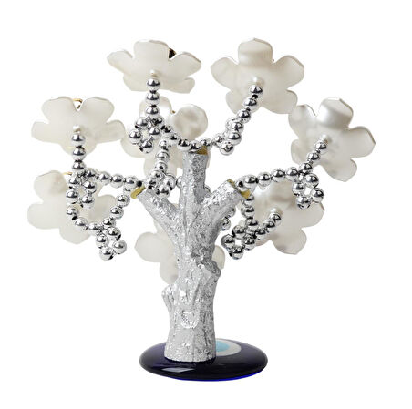 Feng Shui Nazar Boncuğu Ağacı Servet Çakra Şans Ağacı Biblo 20 cm. Ev Ofis Yeni Yıl Hediyesi Model 2