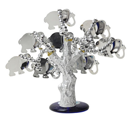 Feng Shui Nazar Boncuğu Ağacı Servet Çakra Şans Ağacı Biblo 20cm Ev Ofis Yeni Yıl Hediyesi Fil Model