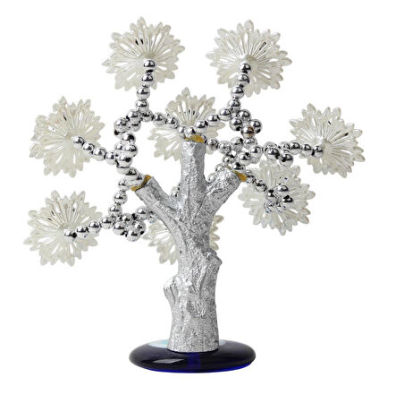 Feng Shui Nazar Boncuğu Ağacı Servet Çakra Şans Ağacı Biblo 20 cm. Ev Ofis Yeni Yıl Hediyesi Model 3