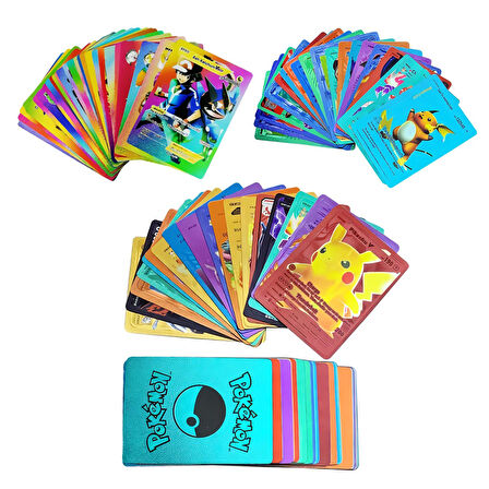 Pokemon Gökkuşağı Vmax TCG DX GX 55’li Kart Seti Koleksiyon Oyuncu İngilizce Esnek Kart Paketi