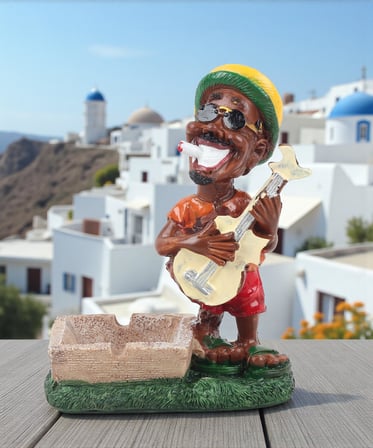 Jamaikalı Adam Reggae Figürlü Küllük Para Anahtar Kasesi Masaüstü Dekoratif Biblo Yeni Ev Hediyesi B