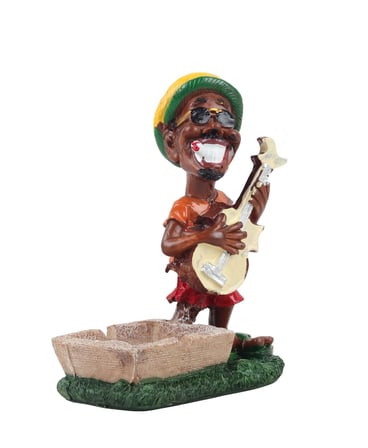 Jamaikalı Adam Reggae Figürlü Küllük Para Anahtar Kasesi Masaüstü Dekoratif Biblo Yeni Ev Hediyesi B