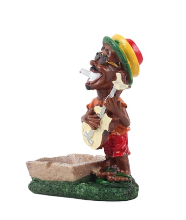 Jamaikalı Adam Reggae Figürlü Küllük Para Anahtar Kasesi Masaüstü Dekoratif Biblo Yeni Ev Hediyesi B