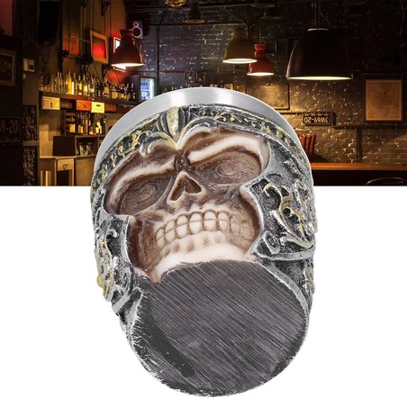 Gotik Viking Kurukafa İşlemeli Paslanmaz Çelik 2’li Premium Shot Bardağı Seti – 55 ml