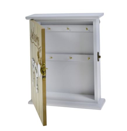 Ahşap Anahtar Tasarımlı Home Sweet Home Anahtar Askısı Welcome Detaylı Duvar Organizer 28 cm