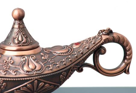 Lüks Döküm Alaşım Motif İşlemeli Alaaddin Sihirli Lamba Tütsülük Buhurdanlık Dekoratif Biblo 15 cm