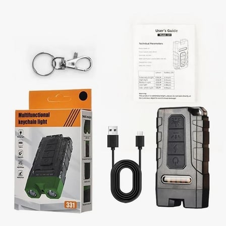 14 Mod Tactical El Feneri Type-C Şarjlı | Waterproof Manyetik Lazer LED Sesli Uzun Menzilli Outdoor