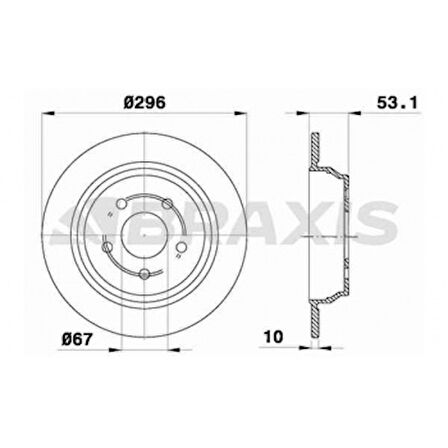Mercedes Fren Diski Arka Viano W639 03> Vito W639 03> - Braxıs Ae0230